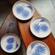 4 vintage ceramic plates Sars Poterie