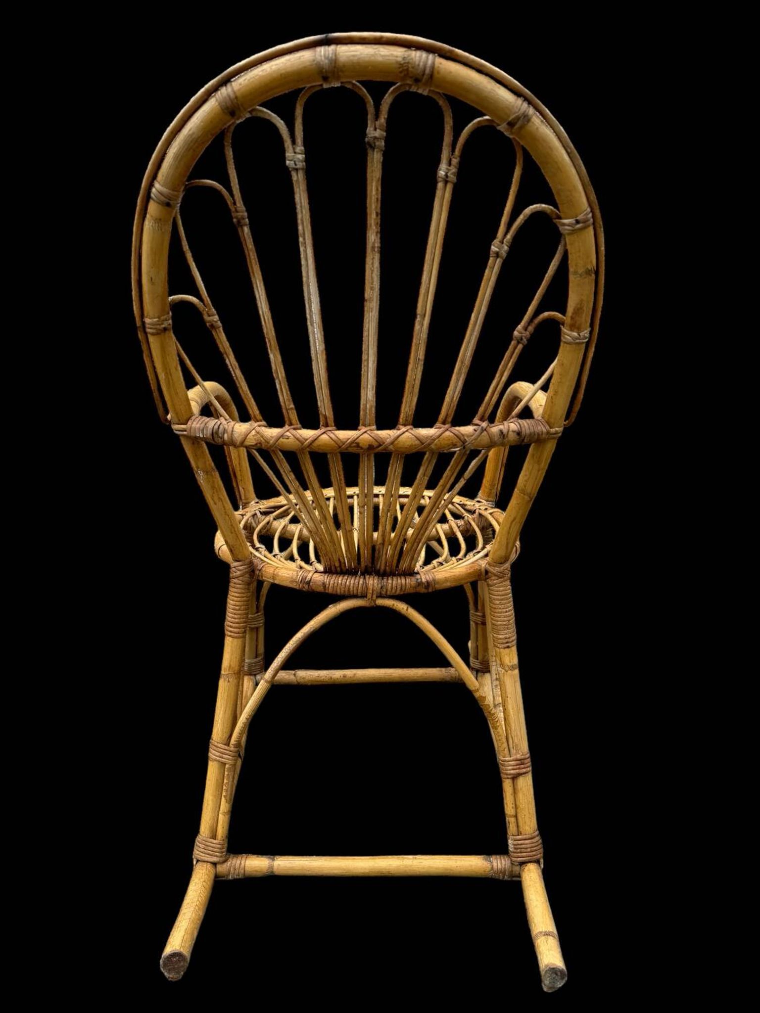 Rattan rocking chair Italy 1950
