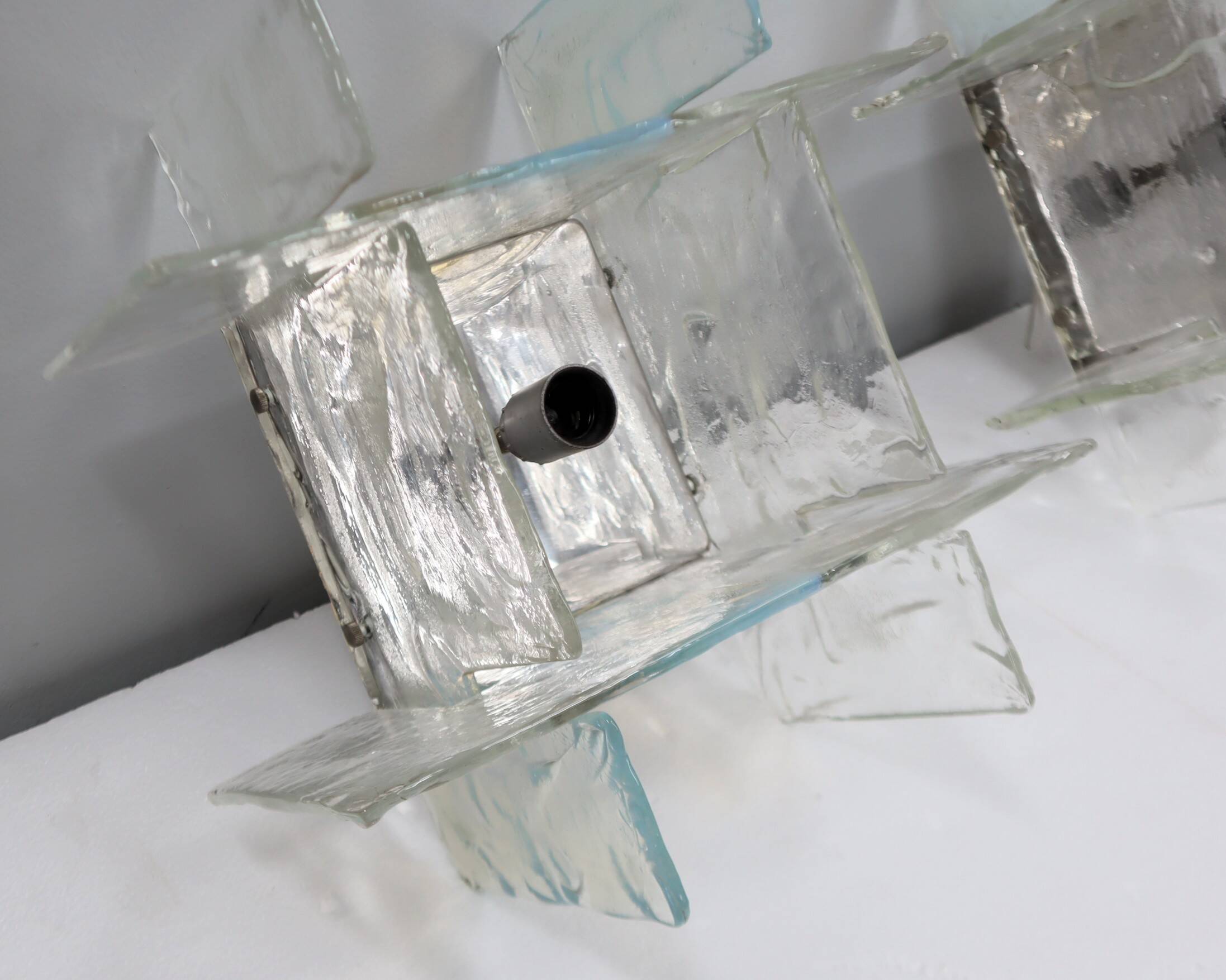 Murano glass sconces Carlo Nason for Mazzega 1960s Italy, set of 2