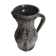 Old ceramic accolay jug, grey-black