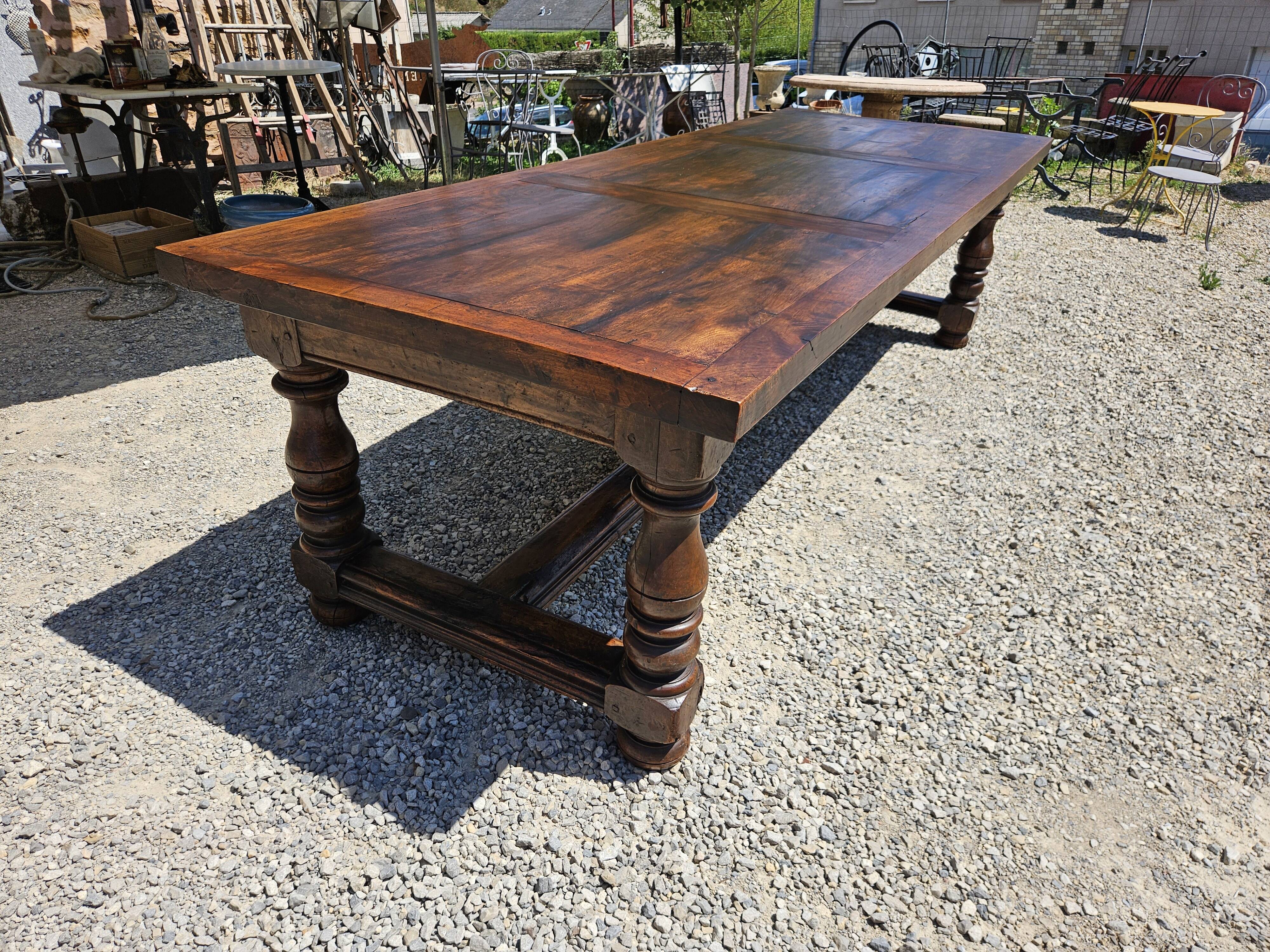 Large 19th-century walnut table