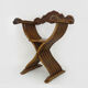 Chaise Savonarola vintage en noyer, Italie, 1970s