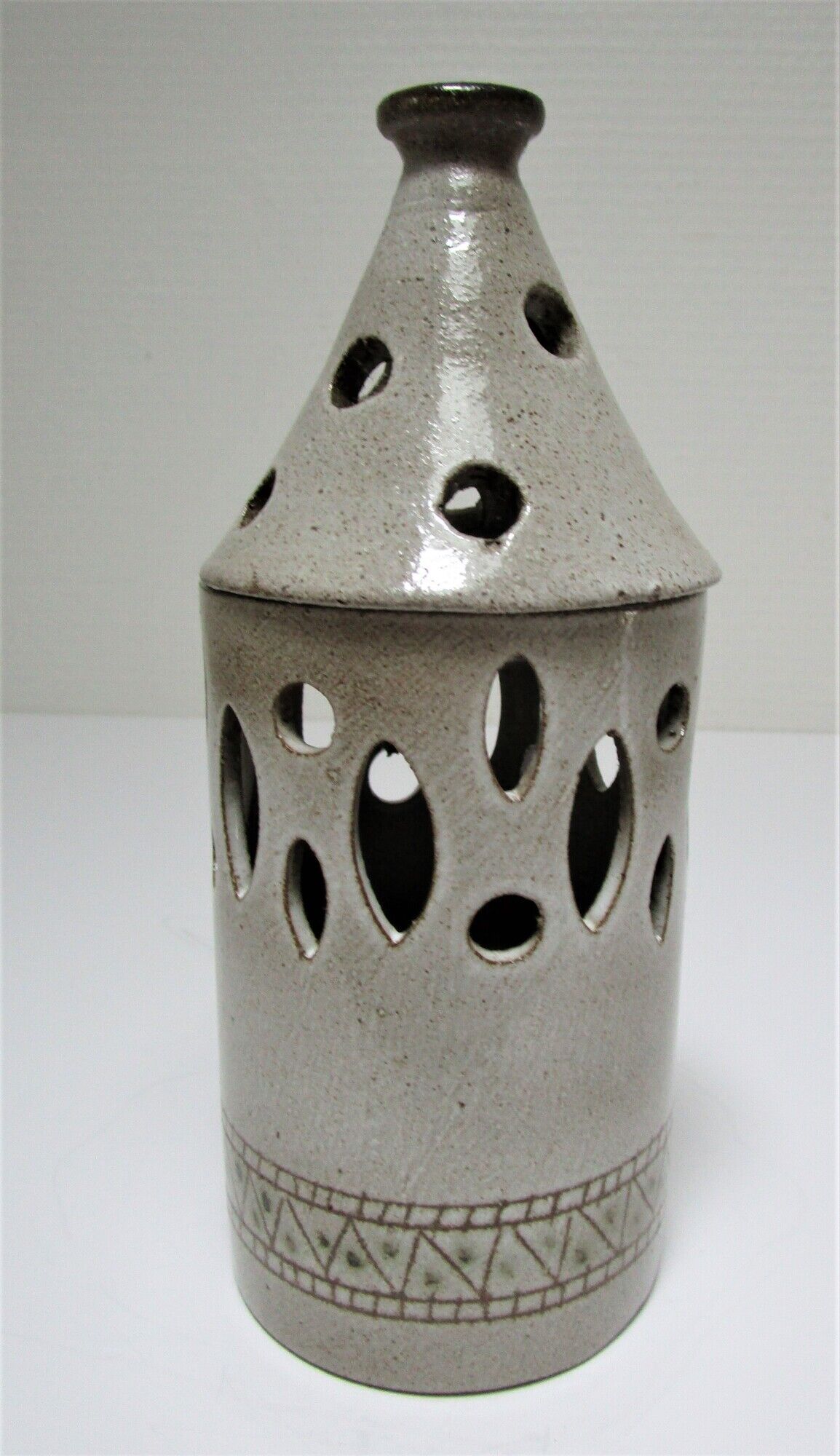 Photophore ceramic enamelled La Fagoterie vintage