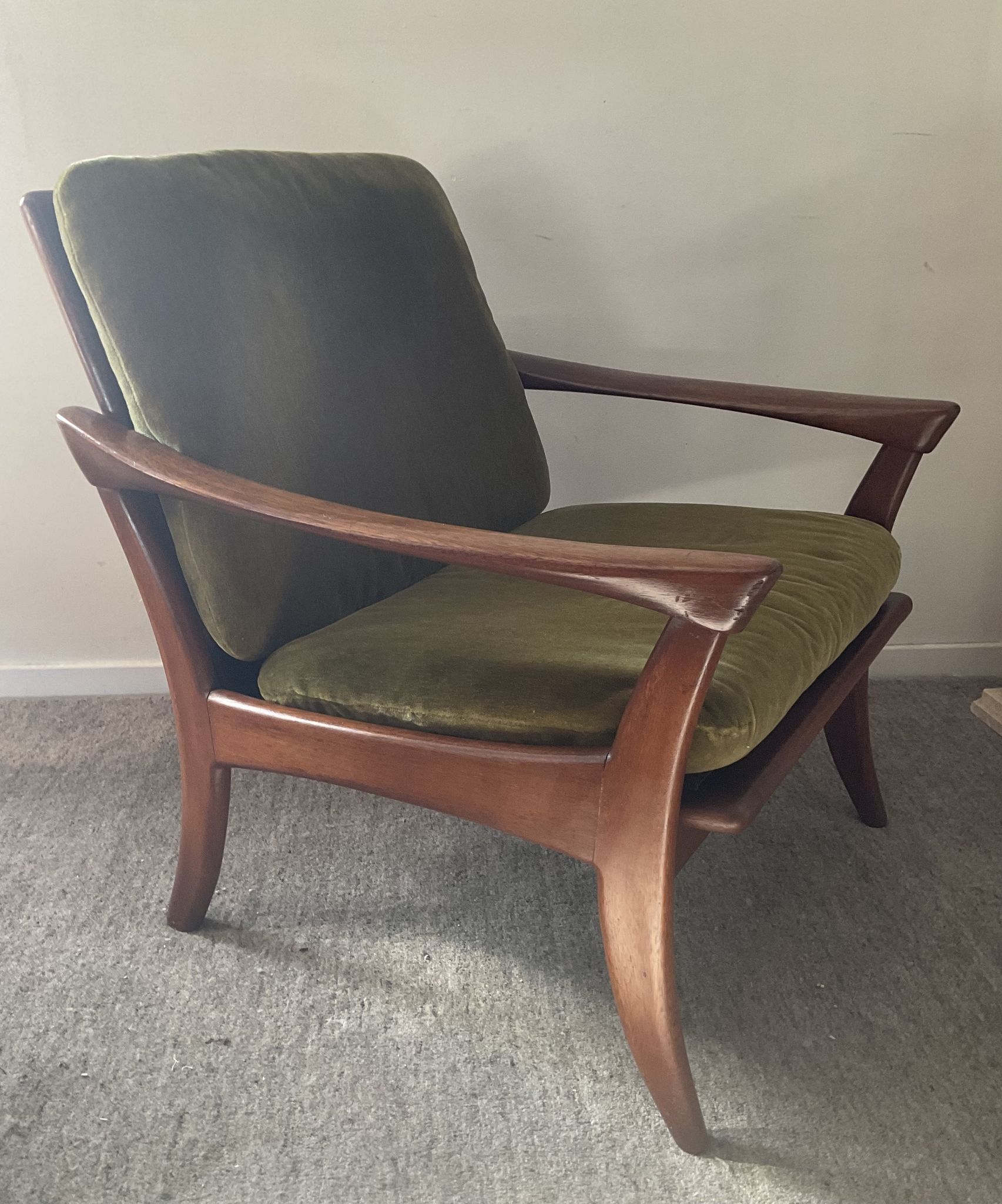 Pair of Scandinavian armchairs De Ster Gelderland in teak 60s