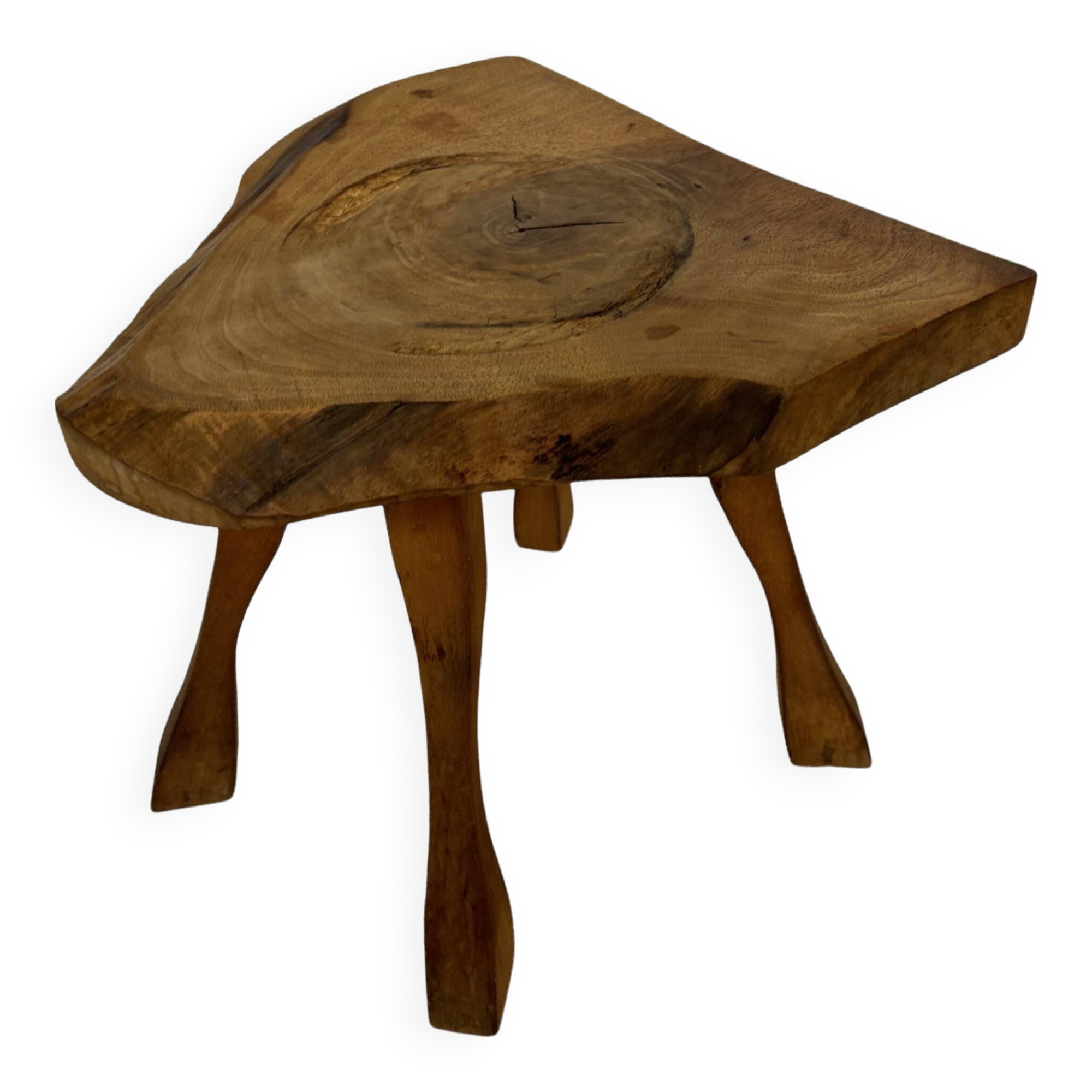Vintage wooden side table  natural design small table