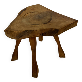 Table d'appoint vintage en bois au design naturel