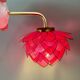 Vintage pink mother-of-pearl angled wall lamp