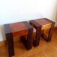Pair of exotic wood bedside tables