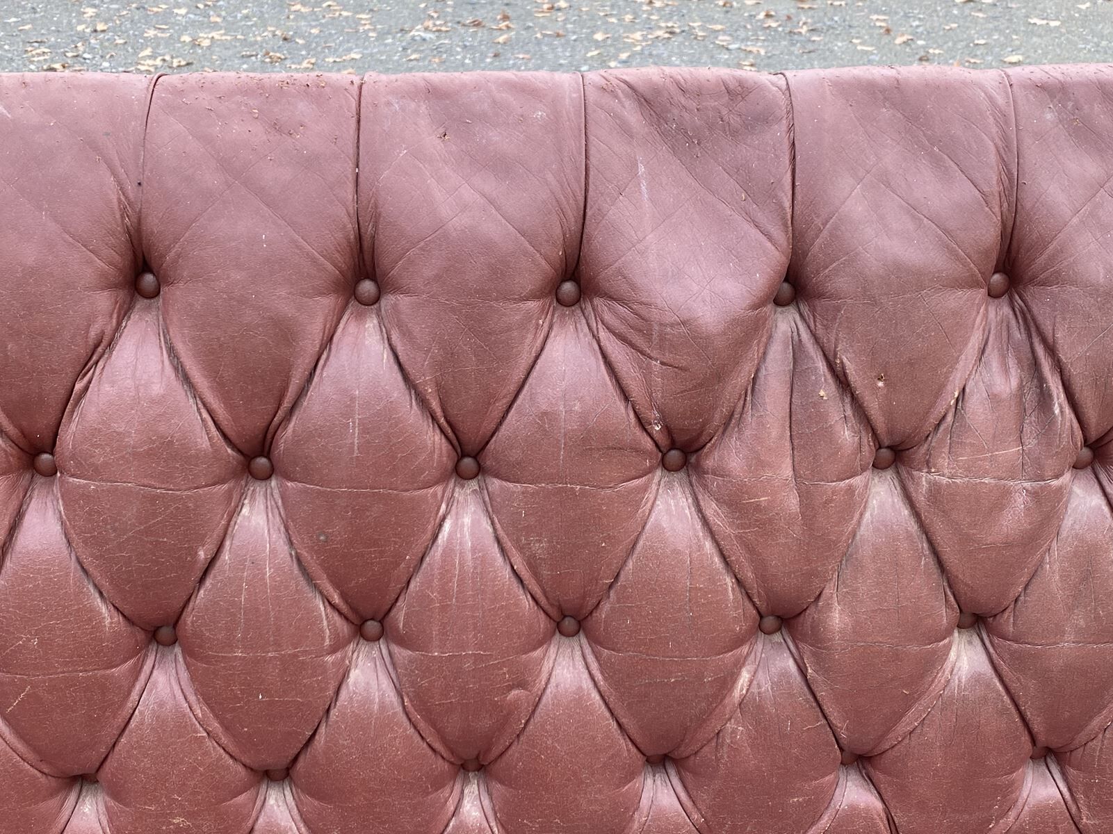 1930s bistro bench in faux leather