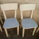 Set of 6 chairs sitting painted bentwood 1950s formica