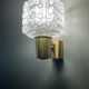 Pair of brass sconces and diamond glass 1960