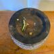 Antique ceiling light wall lamp molded glass + metal support 70s vintage