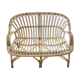 Banquette en rotin blanche