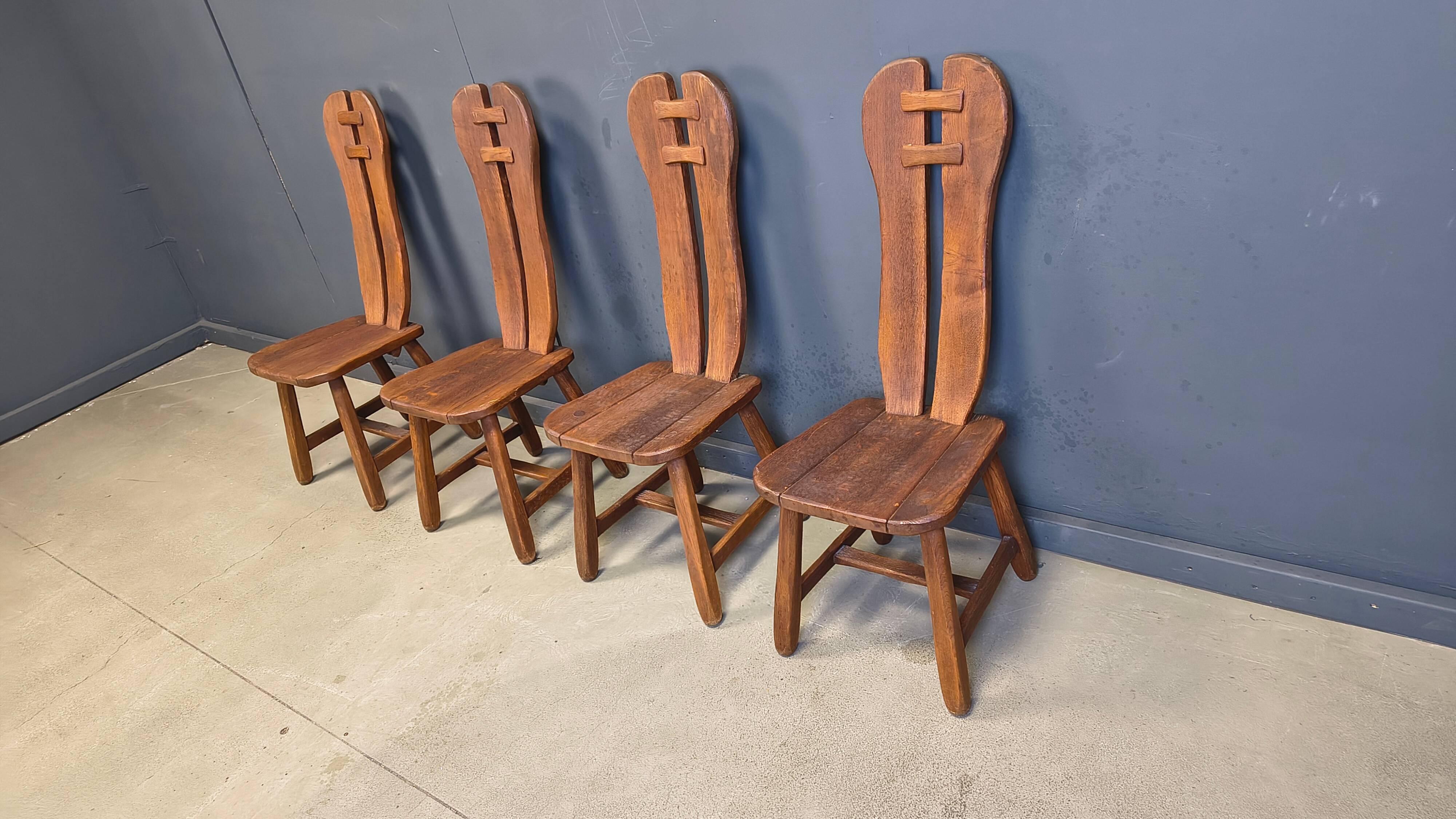 Vintage dining chairs by Depuydt, Belgium, 1960s