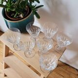 Set of 7 Baccarat Côte d'Azur wine glasses