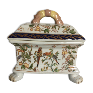 Boite faience craquelée