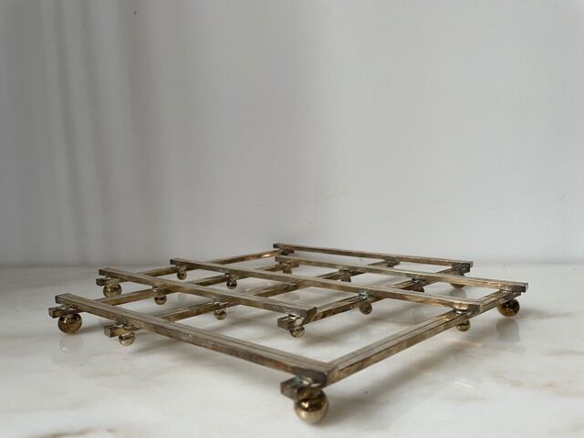 Silvered Metal Art Deco flat underside