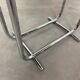Bauhaus side table with a black glass top