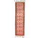 1970s Vintage Turkish Hand-Knotted Wool Cotton Red Runner Rug 94x347