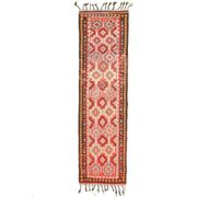 1970s Vintage Turkish Hand-Knotted Wool Cotton Red Runner Rug 94x347