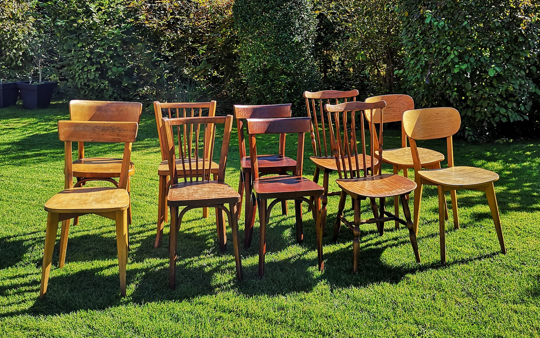Set of 10 chairs Bistro