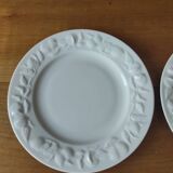Lot de 2 assiettes porcelaine Limoges décor Riviera