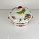 Small soup tureen KG Lunéville, model "Réverbère", rose pattern.