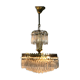 Golden brass crown chandelier and crystal taste buds 3 fires 1970