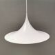 Vintage Fog & Mørup Semi Hanging Lamp, White Lacquered, Denmark 1970-80s