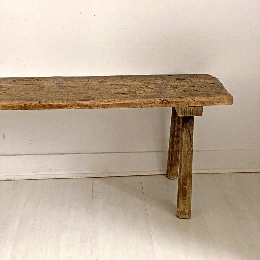 Banc rustique de ferme