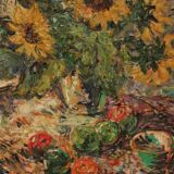 Still life with sunflowers by Gustaf Sjöö