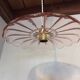 Vintage pink glass pendant light