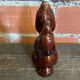Vintage Brown Glazed Stoneware Squirrel-Shaped Bottle + Cork