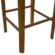 Tabouret vintage années 60 en chêne avec assise tressée