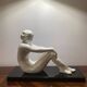 Ancient sculpture ODYV – Faïencerie de Vierzon – Art Deco seated woman