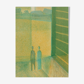 Lac, Lithographie couleur sur papier, 63 x 70 cm