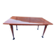 Dining table with 2 extensions, marquetry veneer.