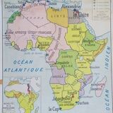 School poster rossignol montmorillon map west central africa n°21-22