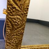Miroir art-déco or au décor végétal 52x31cm
