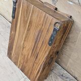 Old Art Deco wall display case in Burmese teak