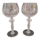 Two Bayel crystal wine glasses Bacchus Venus.