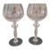 Two Bayel crystal wine glasses Bacchus Venus.