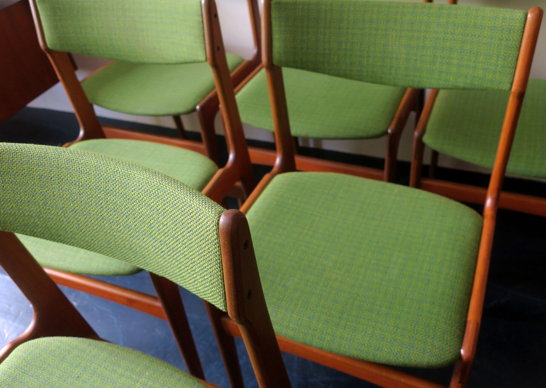 Set of 6 Danish teak dining chairs by Erik Buch, 1960