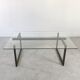 Table basse shabby chic en laiton de 1970