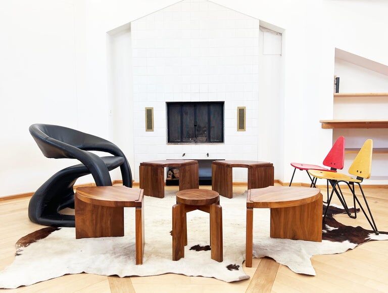 Sculptural chaise longue 80s