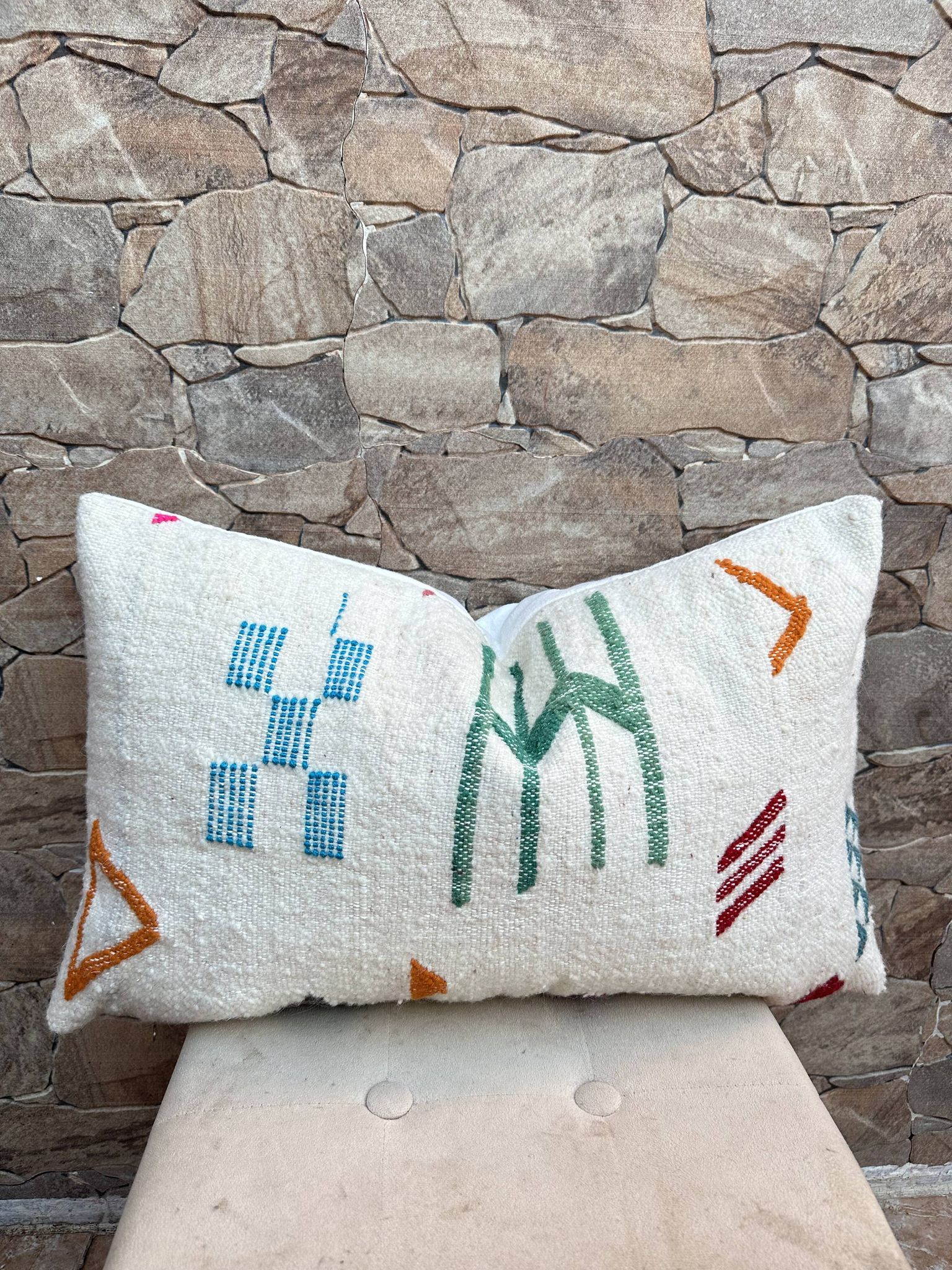 Moroccan pillowcase, Berber cushion cover, woven pillowcase
