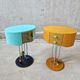 Pair of postmodern Memphis Milano style side tables, 1980s