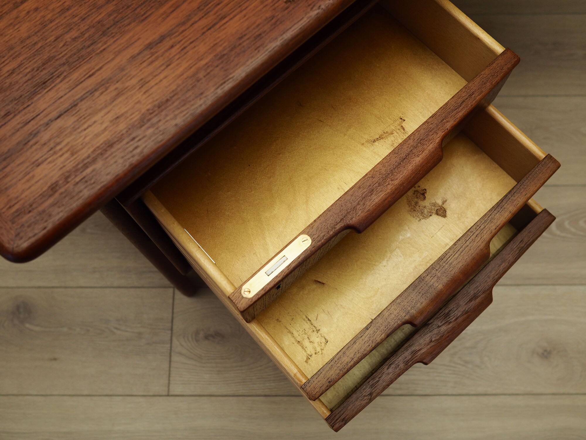 Teak desk, Danish design, 1970s, manufacturer: Omann Jun