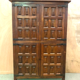 Monastery sideboard with four shutters in solid oak 20th century