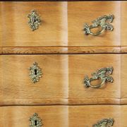 Vintage Mid-Century Danish Oak Baroque/Rococo style Commode